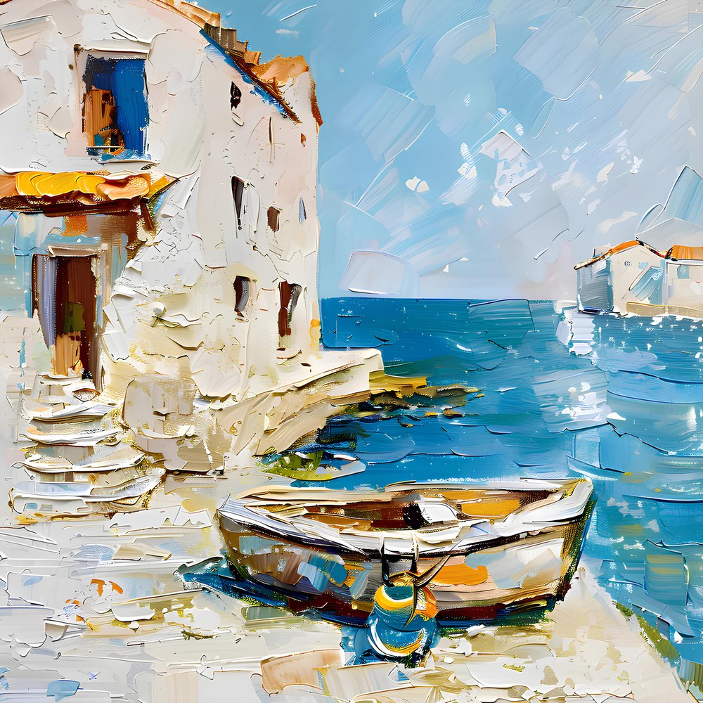 Bateau du port méditerranéen - Avanesova Elena