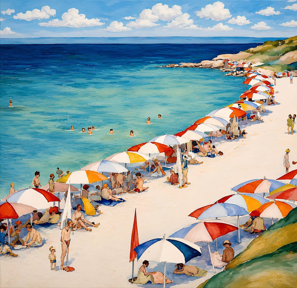 Une journée ensoleillée à la plage - Avanesova Elena