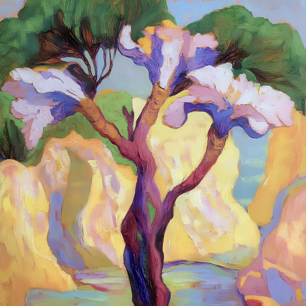 Arbre abstrait aux couleurs vives - Avanesova Elena