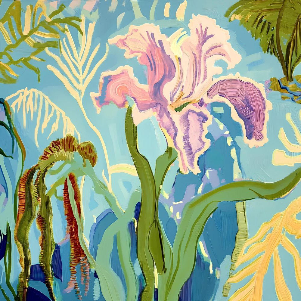 Iris tropicaux aux couleurs vives - Avanesova Elena