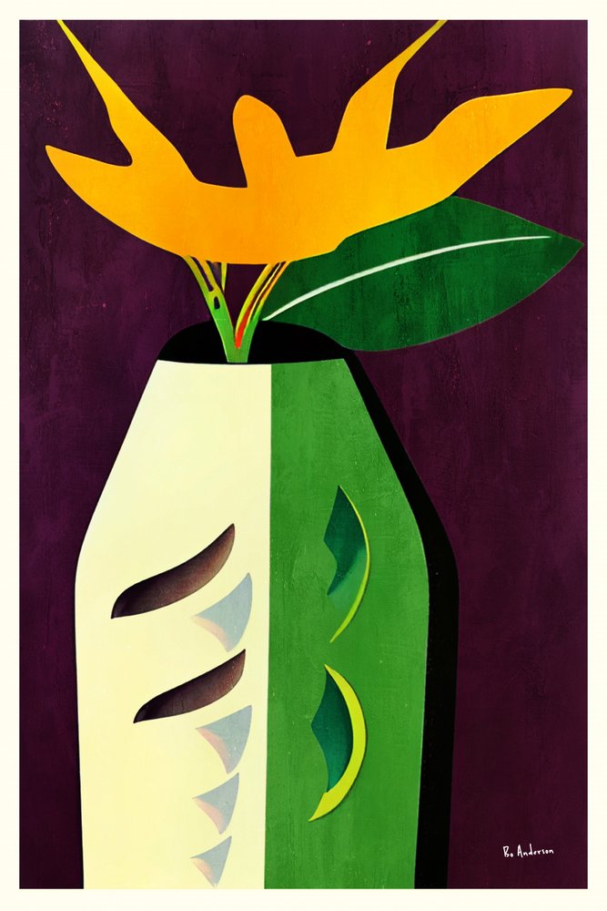 Nature morte florale moderne - Bo Anderson