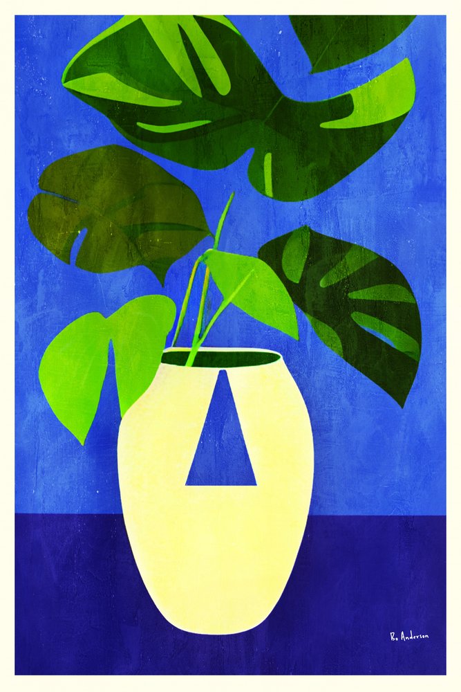Monstera Blue Botanical - Bo Anderson