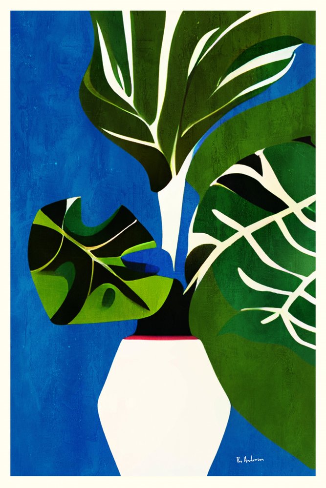 Vase « Feuilles tropicales » - Bo Anderson