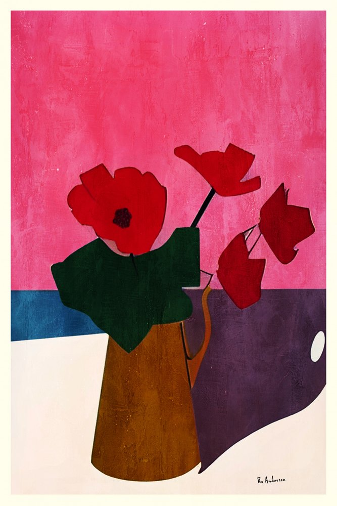 Nature morte aux coquelicots éclatants - Bo Anderson