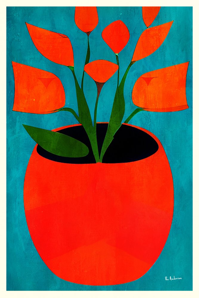 Fleurs en pot aux couleurs éclatantes - Bo Anderson