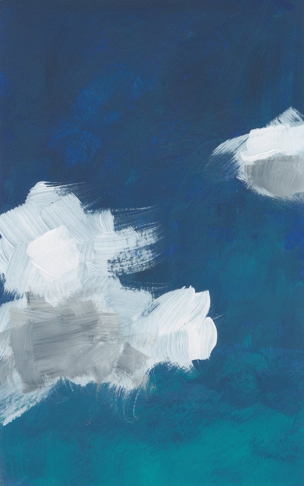 « Nuages bleus » (abstrait) - Bronwyn Baker