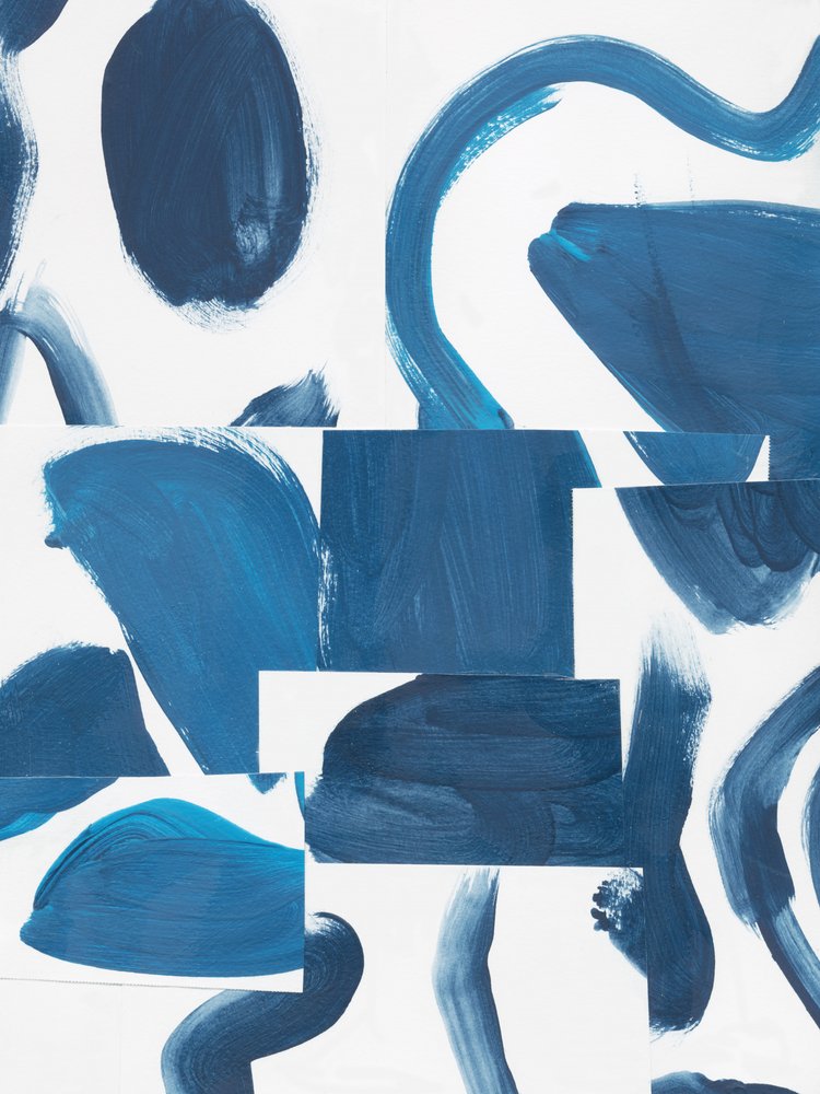 Formes bleues abstraites - Bronwyn Baker