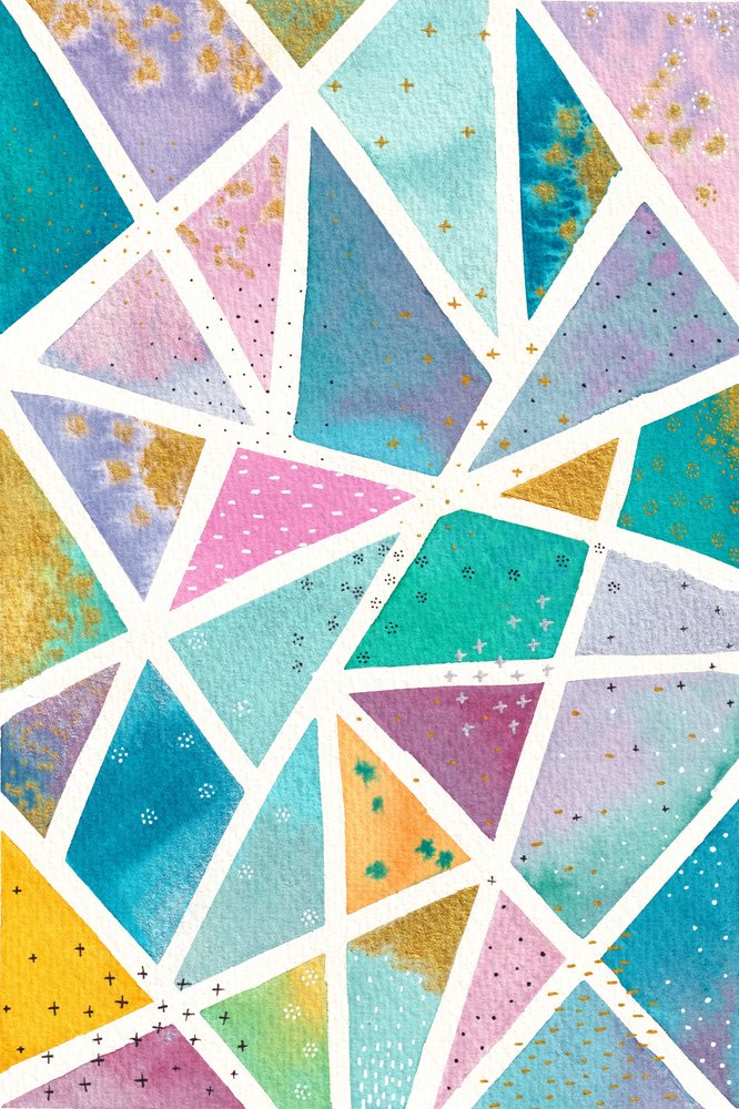 Mosaïque géométrique colorée - Camille Contini