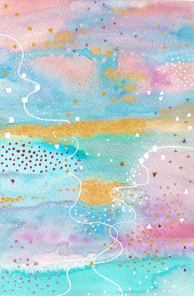 Abstrait aquarelle onirique - Camille Contini