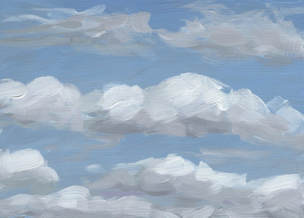 Des nuages peints et duveteux - Carrie Arnold