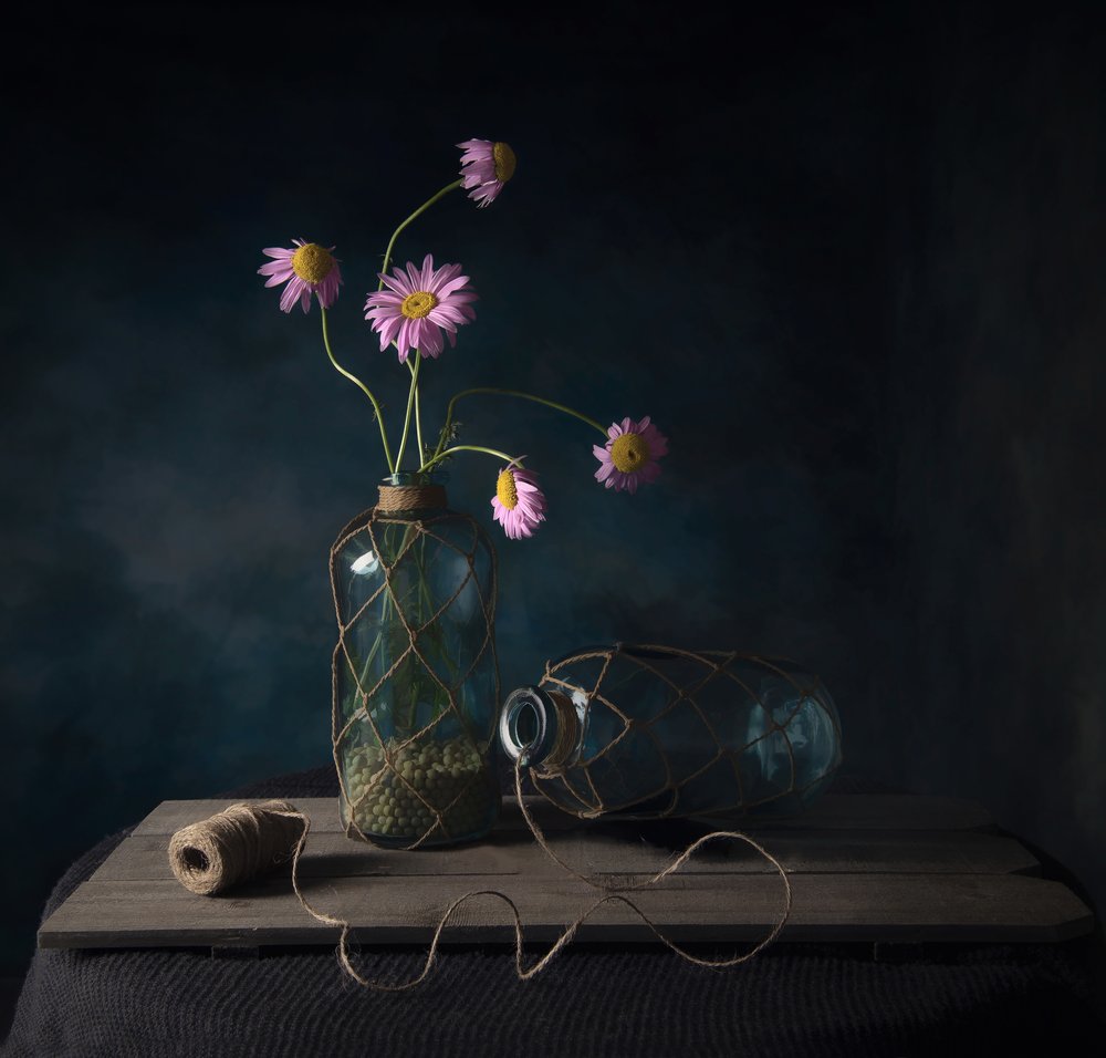 Nature morte rustique aux marguerites - Catherine Wang