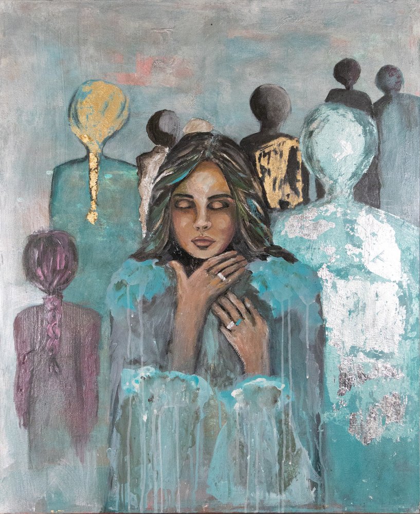 Une femme sereine, perdue dans ses pensées - Charlotte Olsson