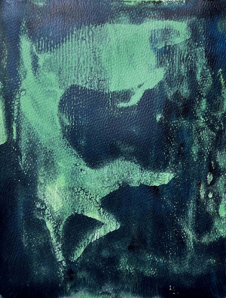 Flux abstrait vert foncé - Christina Misuro