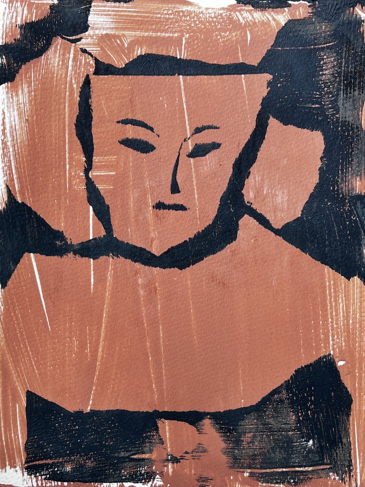 Visage abstrait serein - Christina Misuro