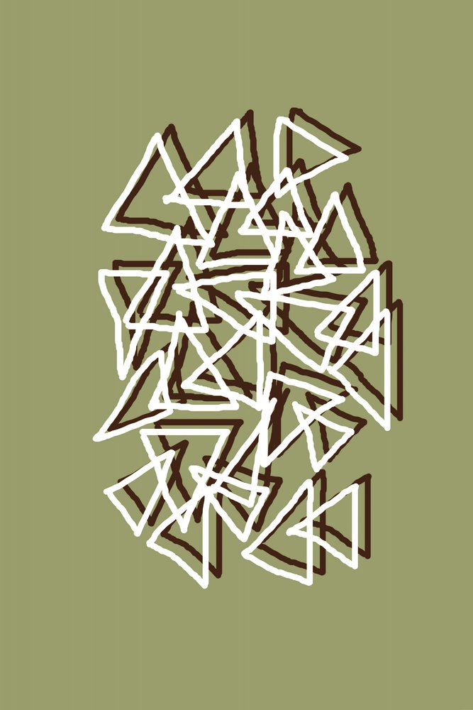 Triangles verts animés - Christina Sillen