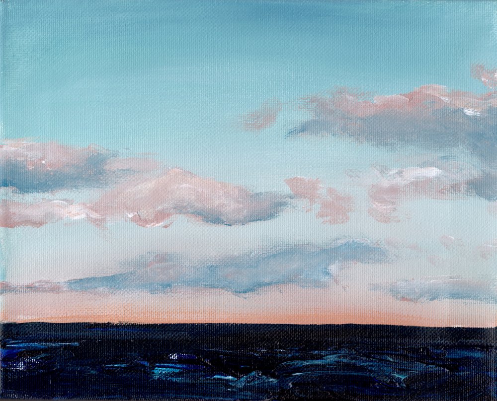 Horizon océanique aux couleurs pastel - Christine Lindstrom