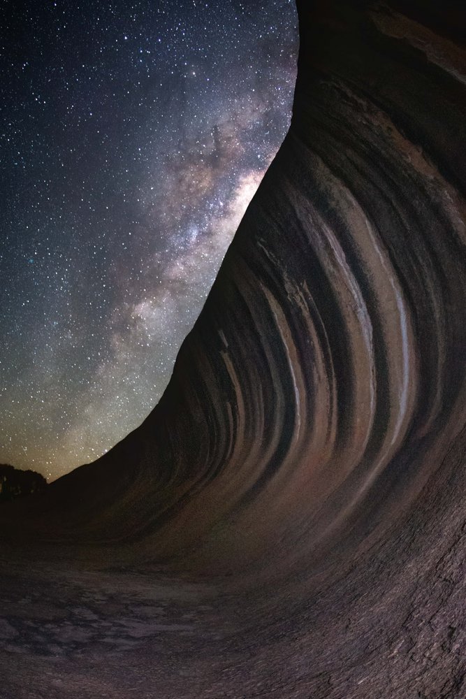 La Voie lactée au-dessus de Wave Rock - Christoph Schaarschmidt