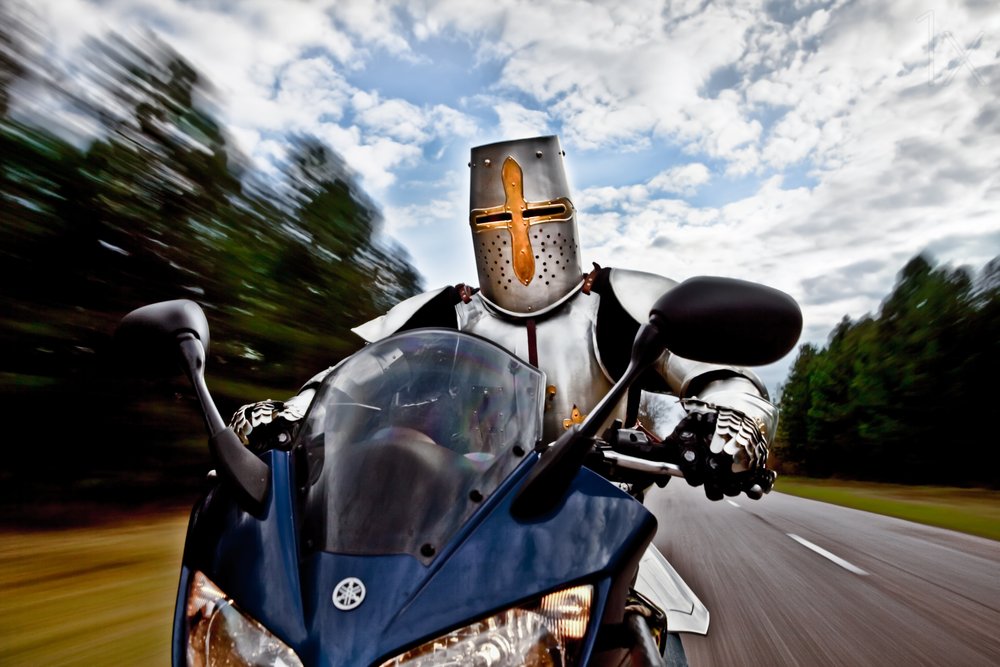 Un chevalier à moto - Christophe Kiciak