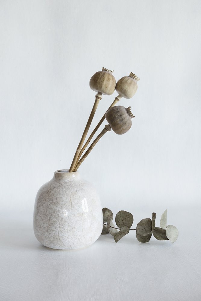 Vase aux capsules de pavot séchées - Cicek Kiral