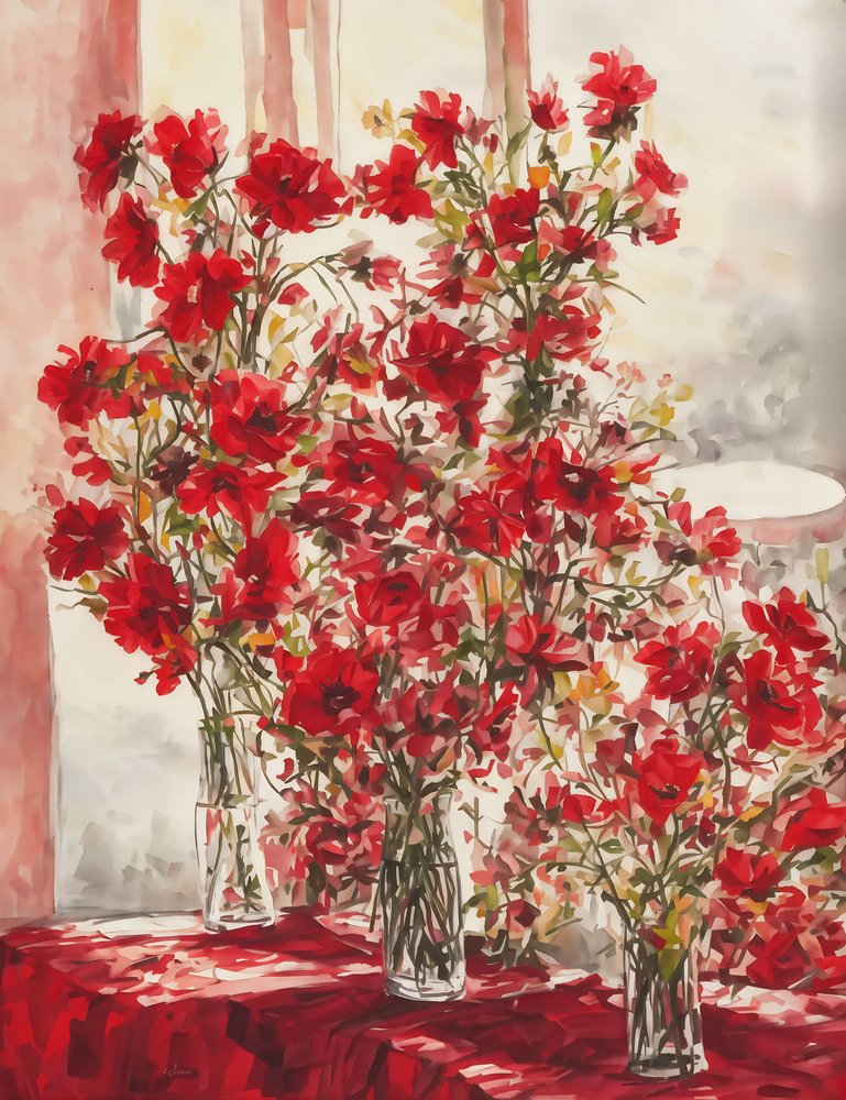 Fleurs rouges éclatantes - Cicero Spin