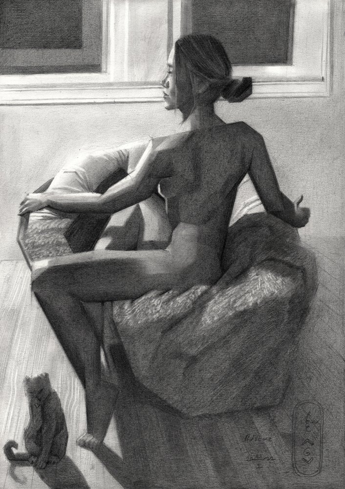 Femme nue près d