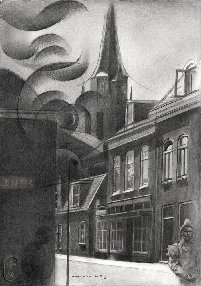 Rue urbaine stylisée - Corné Akkers