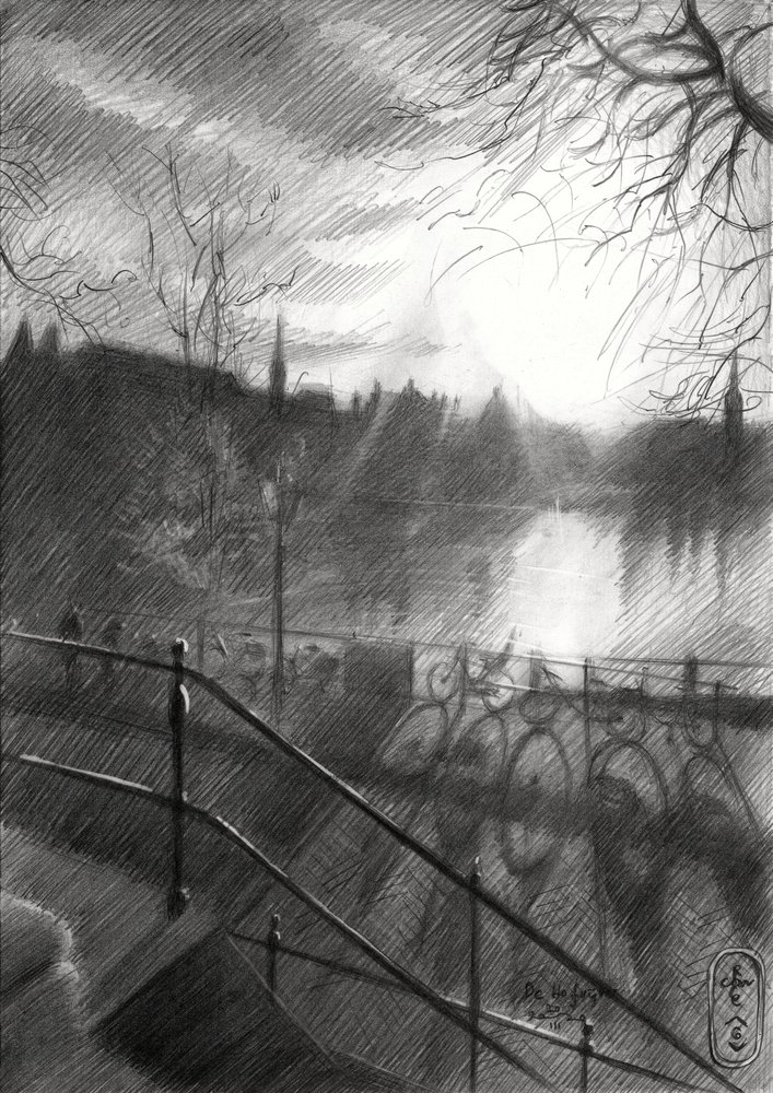 Esquisse du canal de Sunlit City - Corné Akkers
