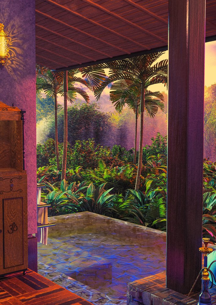 Une véranda tropicale luxuriante - CosmoZach