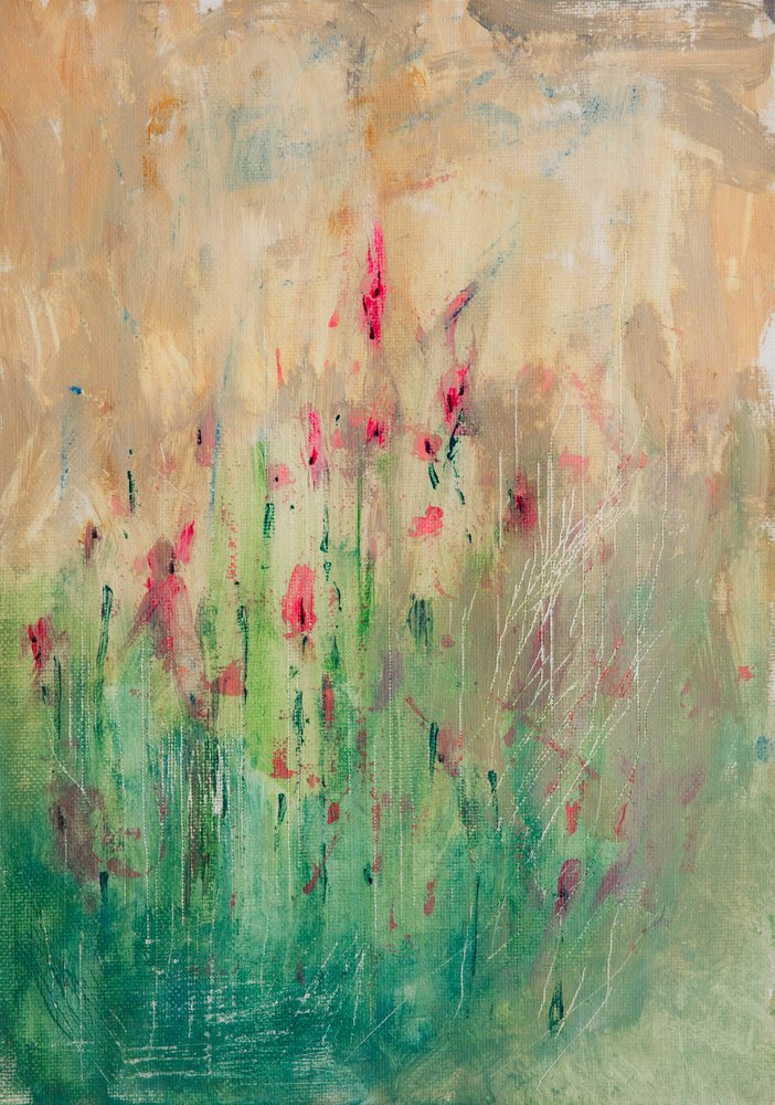 Abstrait floral éclatant - Dale Hefer