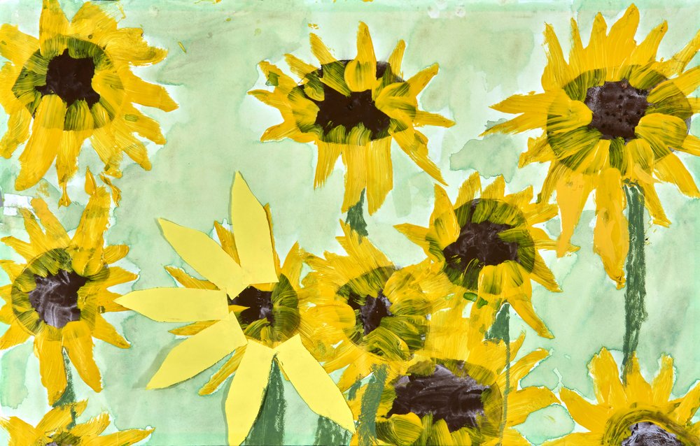 Des tournesols jaunes et joyeux - Dale Hefer & Family