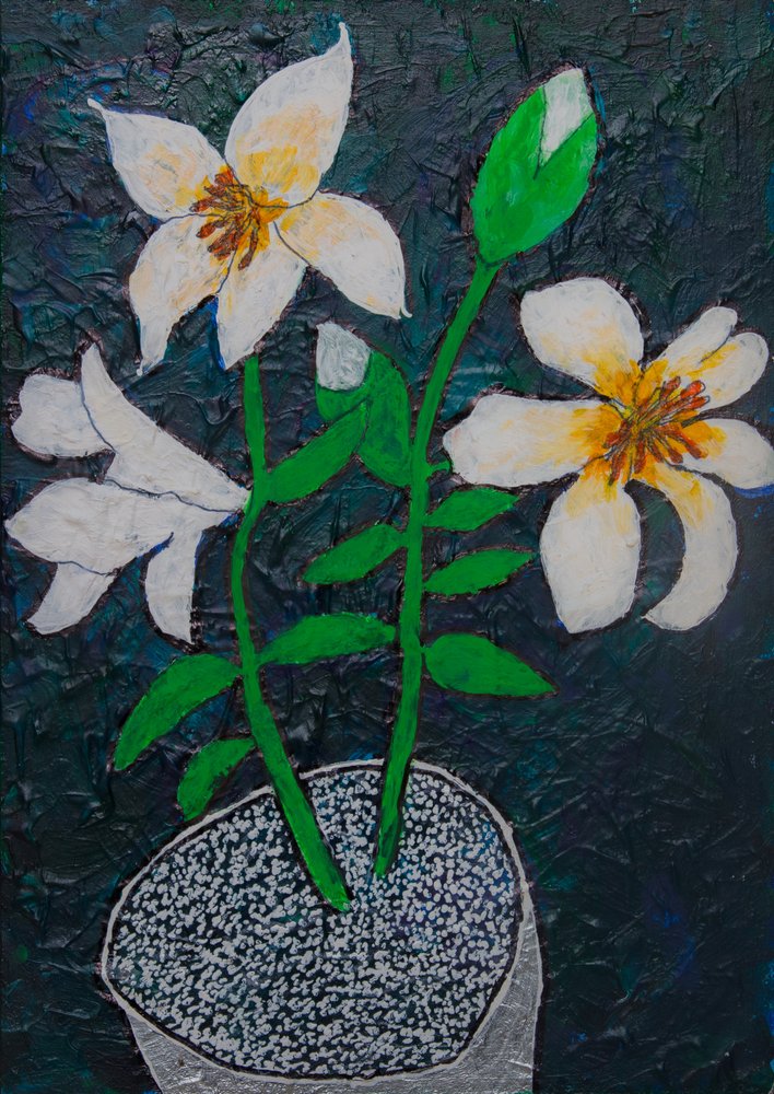 Lys blancs en pot - Dale Hefer & Family