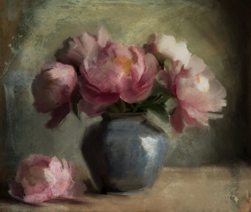 Pivoines En Rose - Dan Hobday