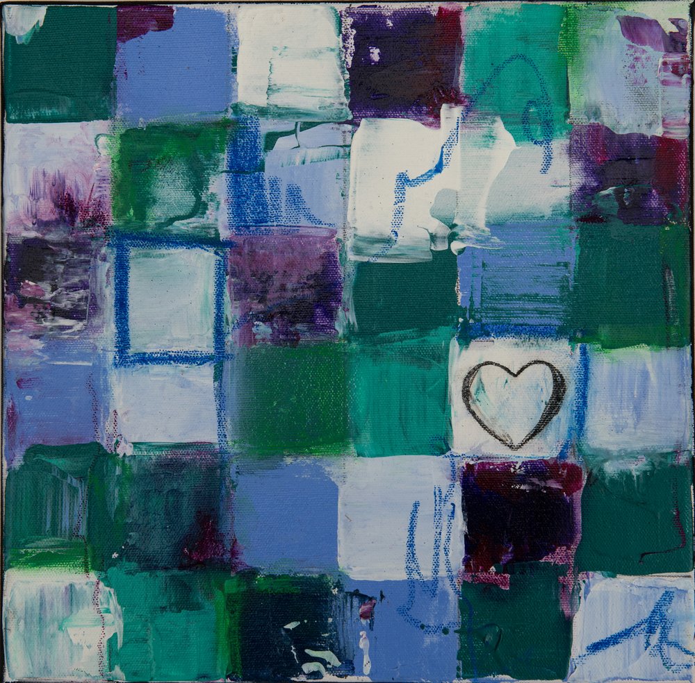 Cœur abstrait en grille - Deb Chaney