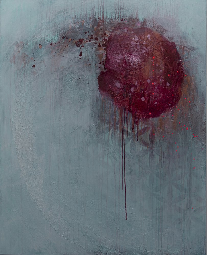 Abstrait bordeaux foncé - Deb Chaney