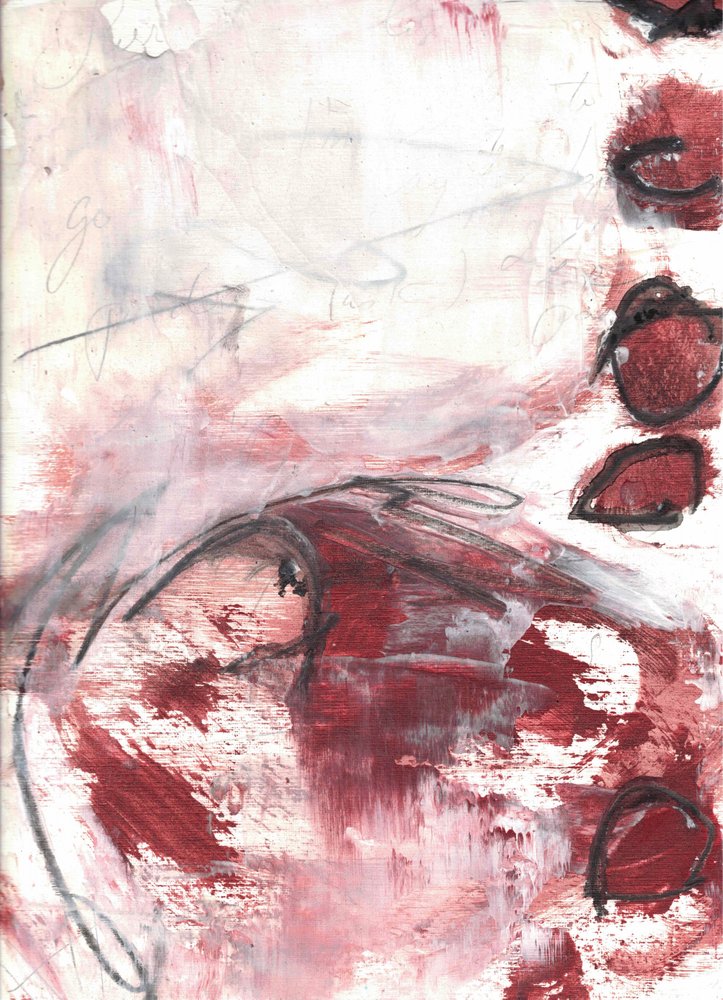 Abstrait rouge dynamique - Deb Chaney