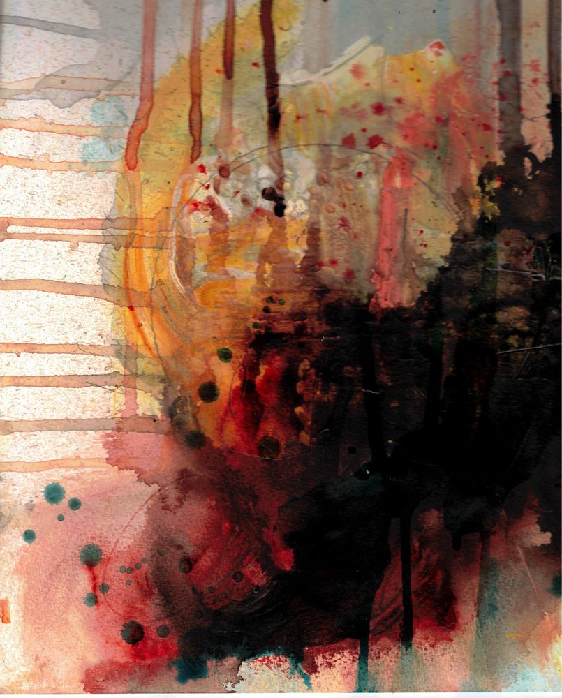 Gouttes abstraites flamboyantes - Deb Chaney