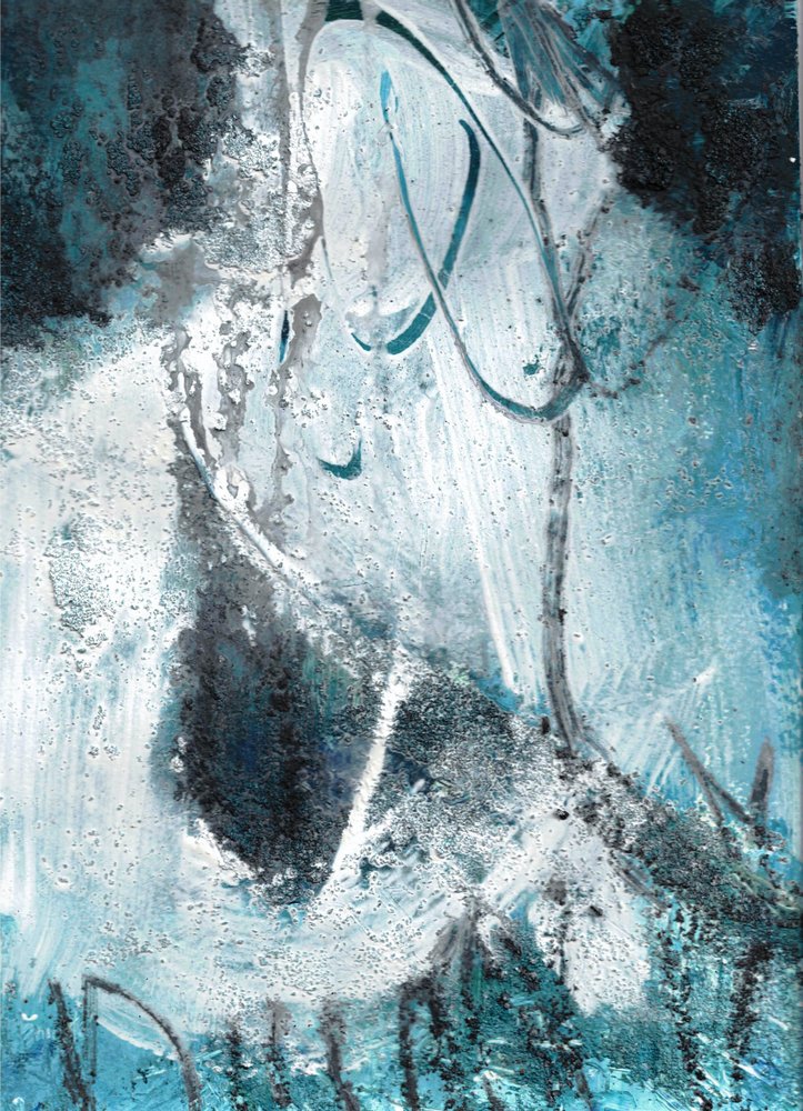 Abstrait « Misty Blue » - Deb Chaney