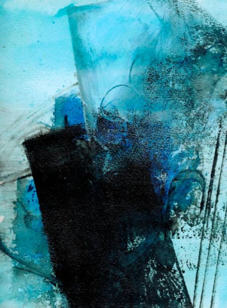 Abstrait bleu moderne - Deb Chaney