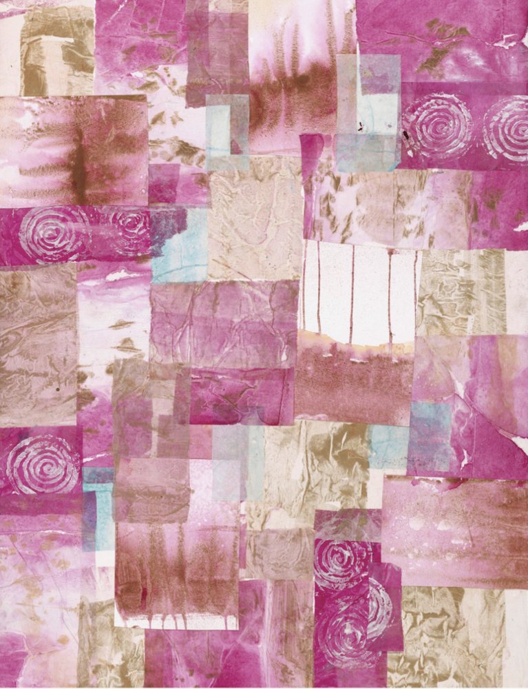 Collage rose texturé - Deb Chaney