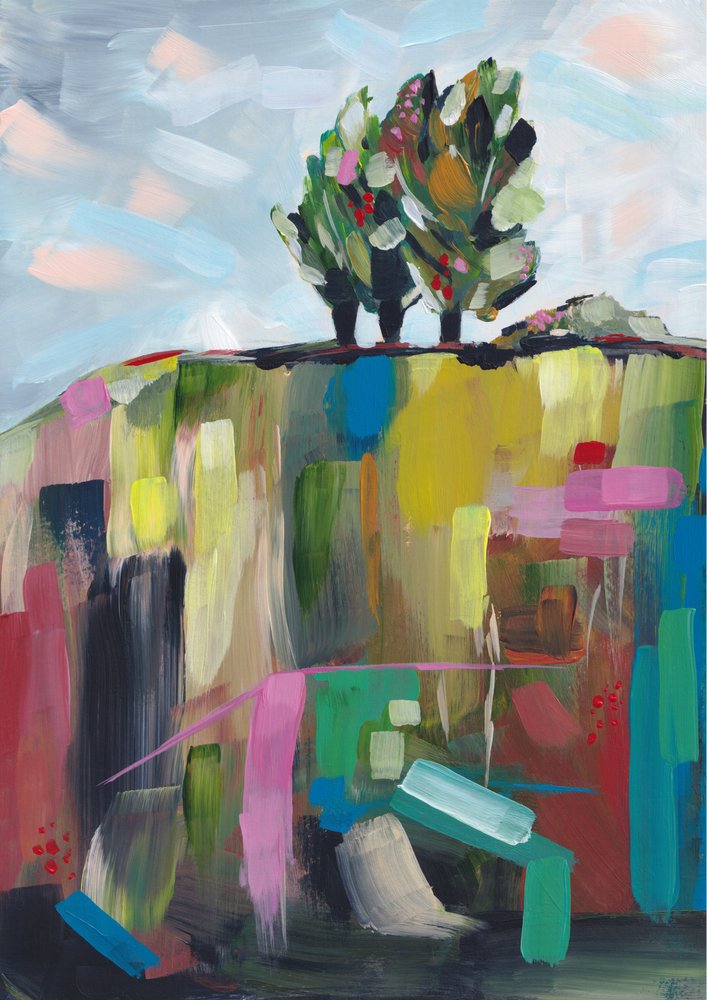 Des arbres aux couleurs éclatantes à flanc de colline - Dirkie Nell