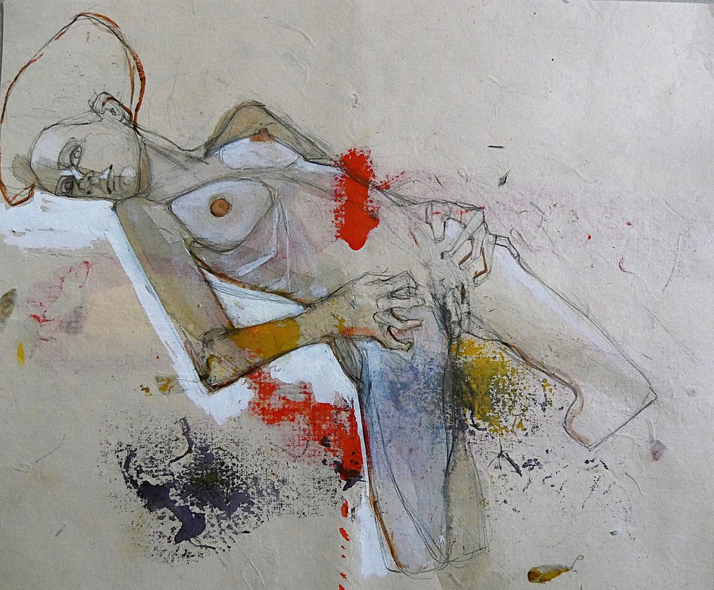 Figure abstraite allongée - Doris Schmitz