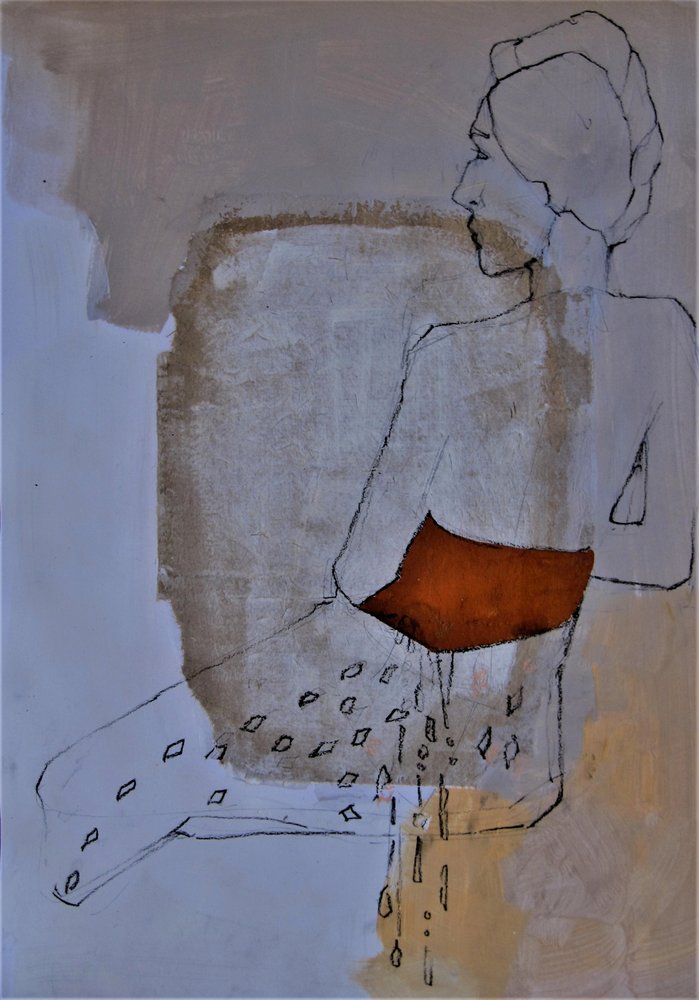 Femme assise (abstraite) - Doris Schmitz
