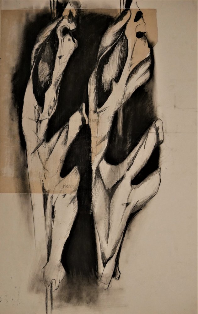 Figures abstraites au fusain - Doris Schmitz
