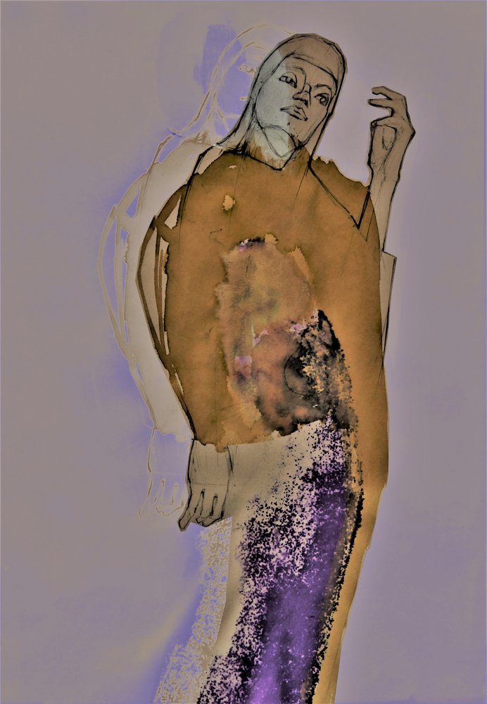 Femme abstraite et contemplative - Doris Schmitz