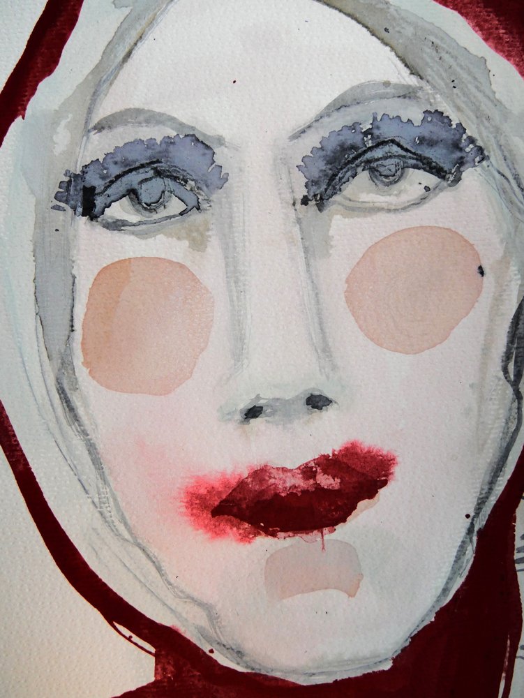 Visage dramatique à l