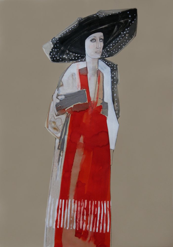 Robe rouge pour femme élégante - Doris Schmitz