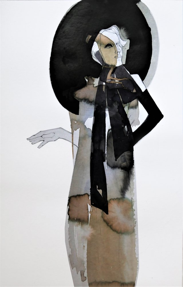 Une femme élégante avec un chapeau - Doris Schmitz