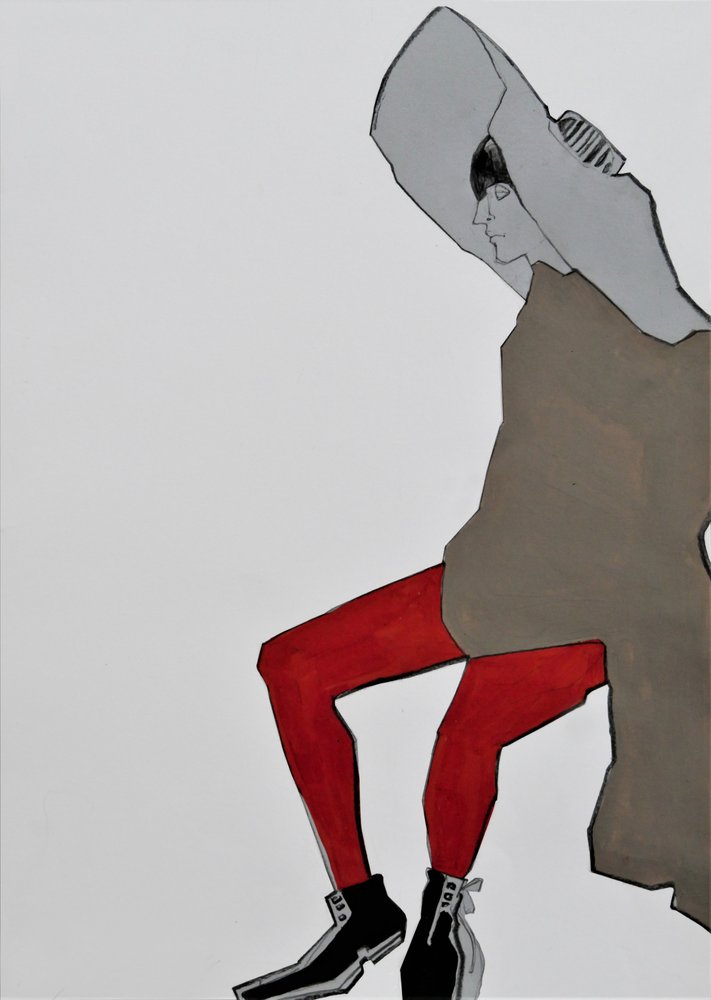 Personnage à capuche en collants rouges - Doris Schmitz