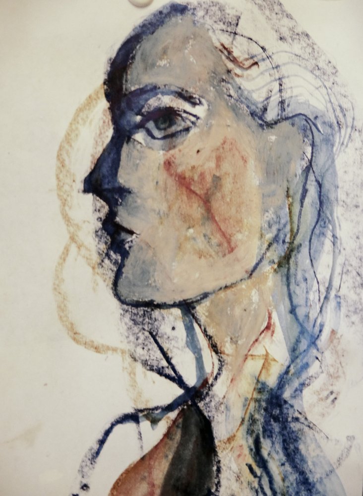 Femme abstraite et pensive - Doris Schmitz