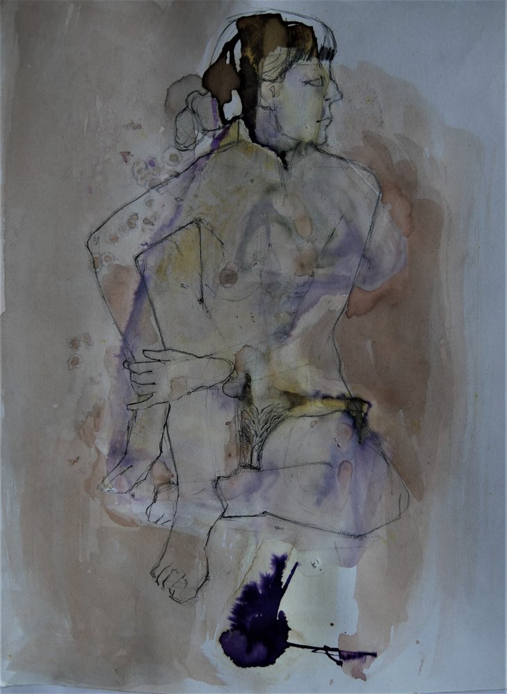 Figure nue pensive - Doris Schmitz